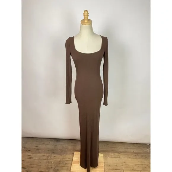 SKIMS | Dresses | Skims Fits Everybody Long Sleeve Brown Dress M | Poshmark SKIMS | Dresses | Skims Fits Everybody Long Sleeve Brown Dress M | Poshmark